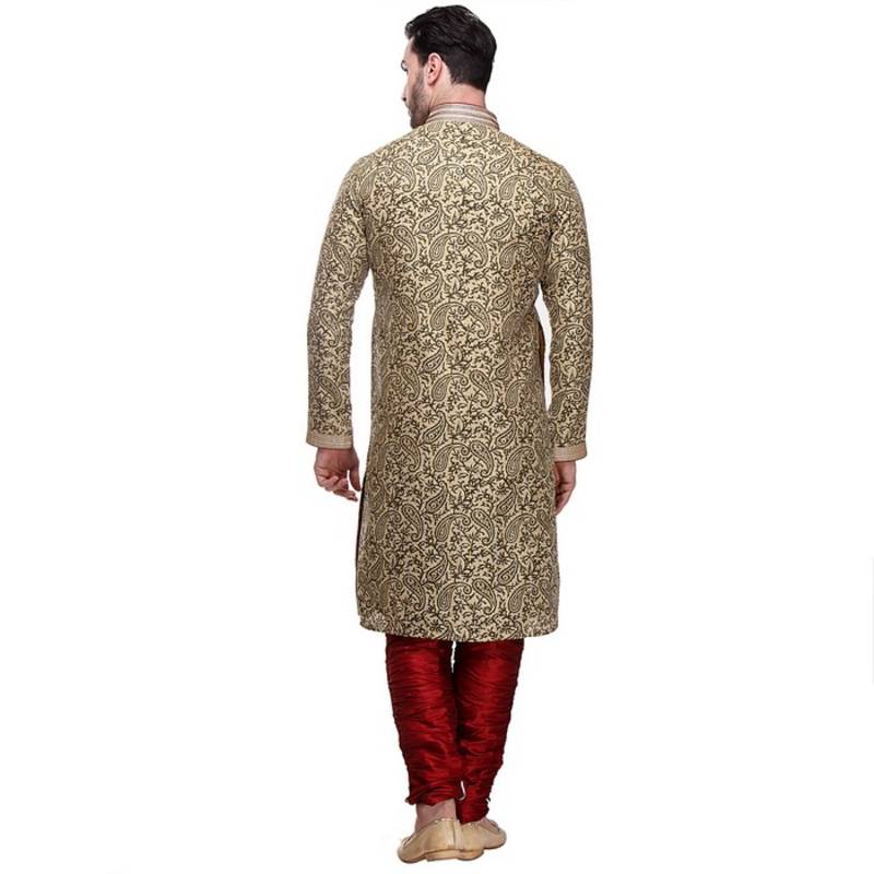 Indian Poshakh Kurta Pajama Print With Threading