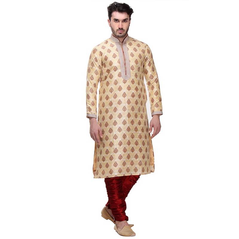 Indian Poshakh Kurta Pajama Print With Threading