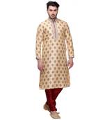 Indian Poshakh Kurta Pajama Print With Threading