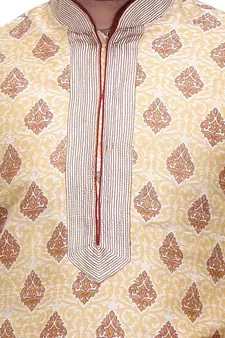 Indian Poshakh Kurta Pajama Print With Threading