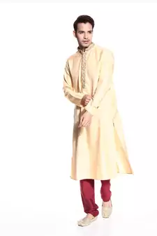 Indian Poshakh Kurta Pajama  Machine And Hand Work
