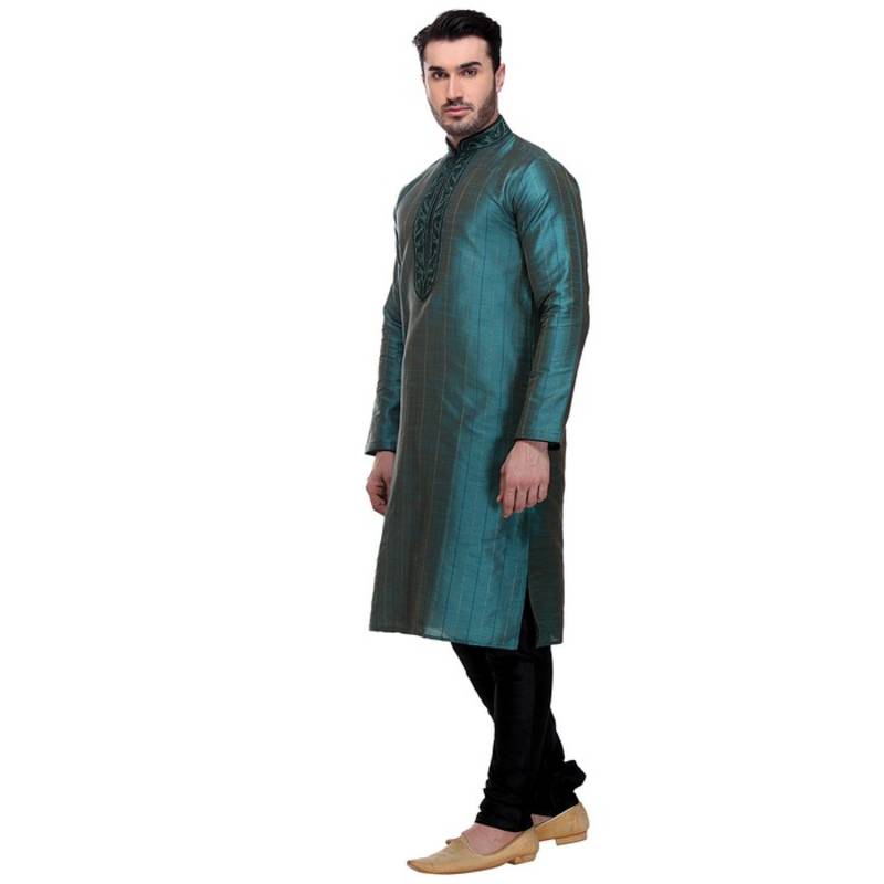 Indian Poshakh Kurta Pajama  Machine Embriodery With  Threading