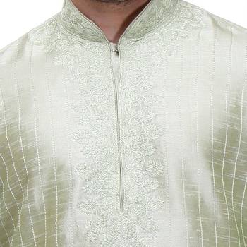 Indian Poshakh Kurta Pajama  Machine Embriodery With  Threading 3