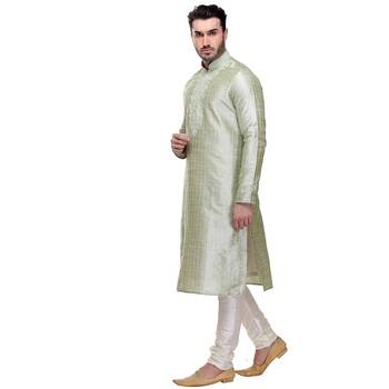 Indian Poshakh Kurta Pajama  Machine Embriodery With  Threading 4
