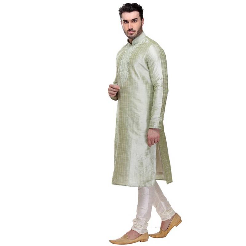 Indian Poshakh Kurta Pajama  Machine Embriodery With  Threading