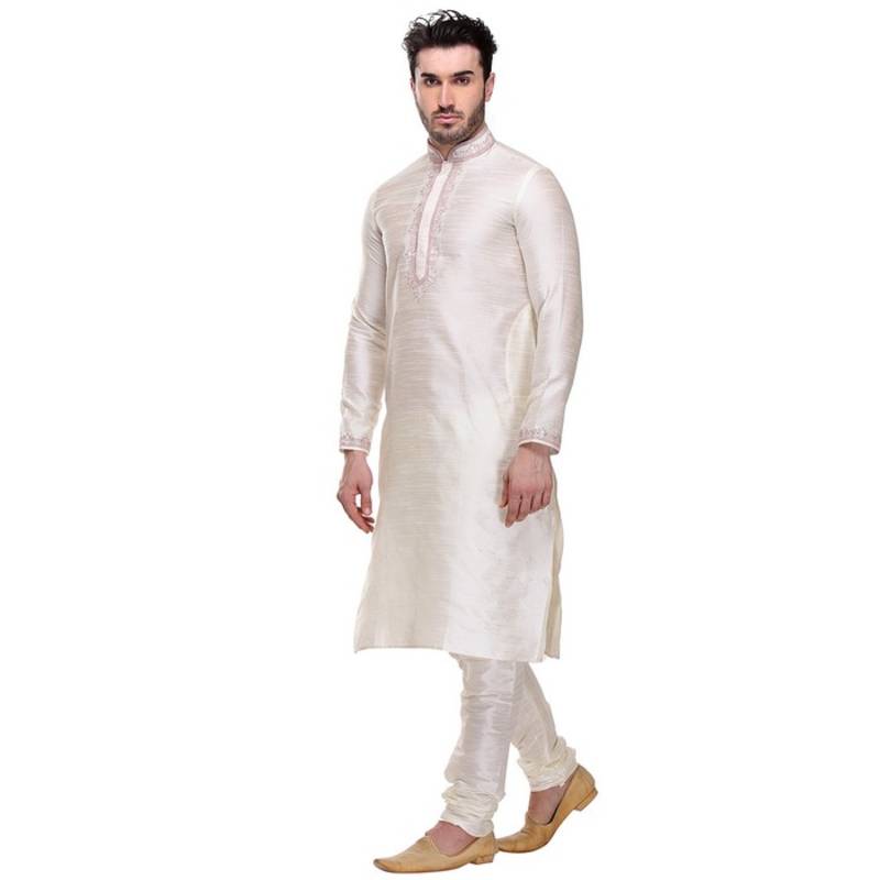 Indian Poshakh Kurta Pajama  Machine Embriodery With  Threading