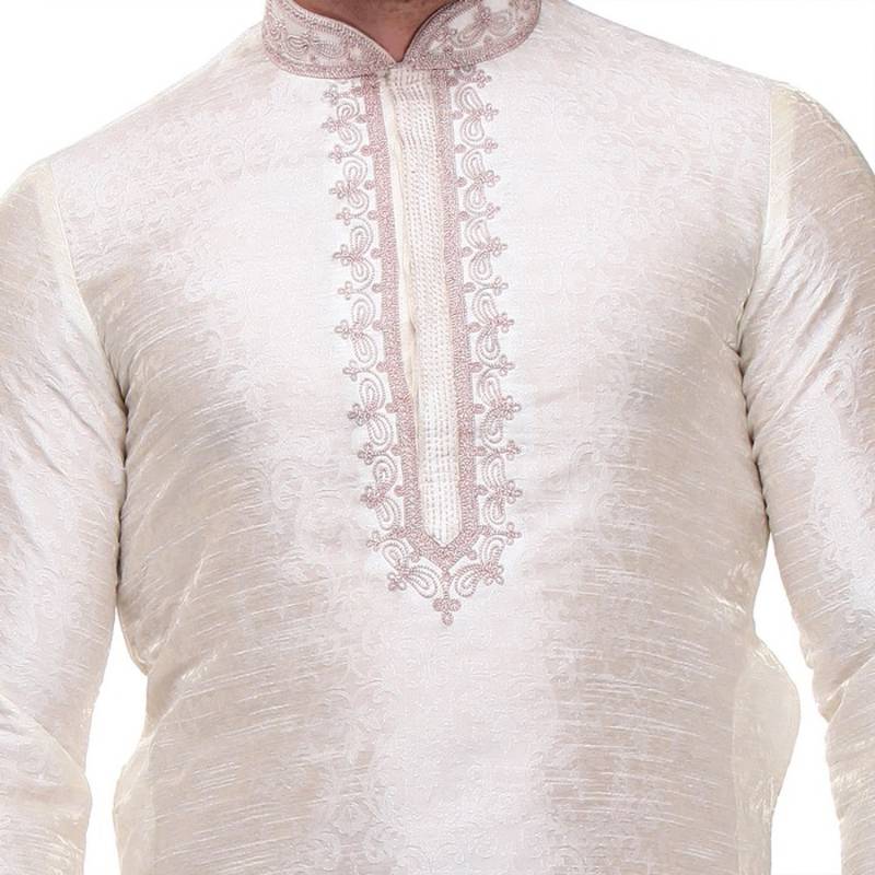 Indian Poshakh Kurta Pajama  Machine Embriodery With  Threading