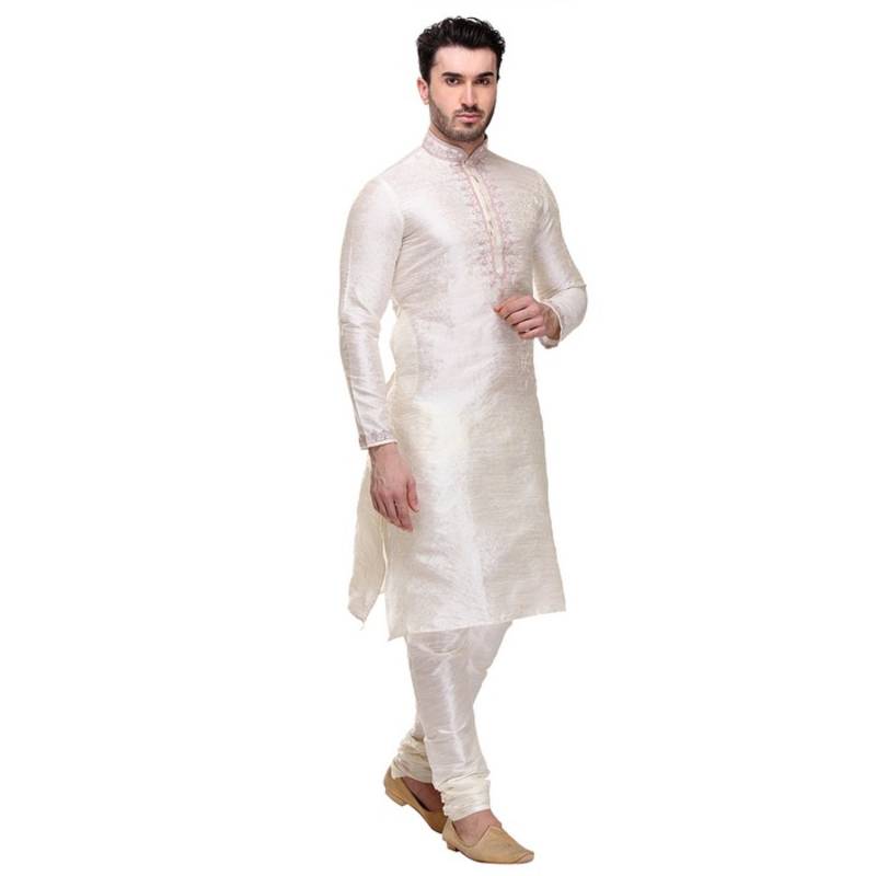 Indian Poshakh Kurta Pajama  Machine Embriodery With  Threading