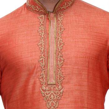 Indian Poshakh Kurta Pajama  Machine Embriodery With  Threading 4