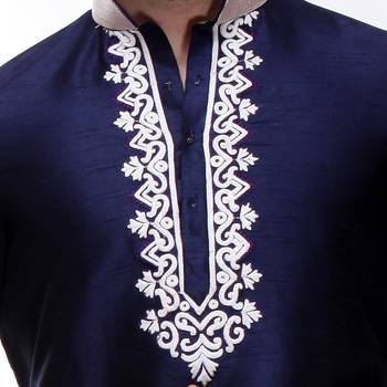 Kurta Pajama  Machine Embriodery With  Threading 3