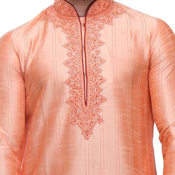 Indian Poshakh Kurta Pajama  Machine Embriodery With  Threading 2