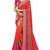 Multicolor embroidered art silk saree with blouse