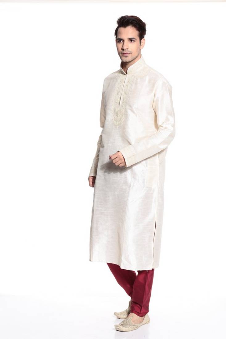 Indian Poshakh Kurta Pajama  Machine Work And Threading