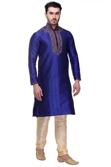 Indian Poshakh Kurta Pajama  Machine Work With Threading