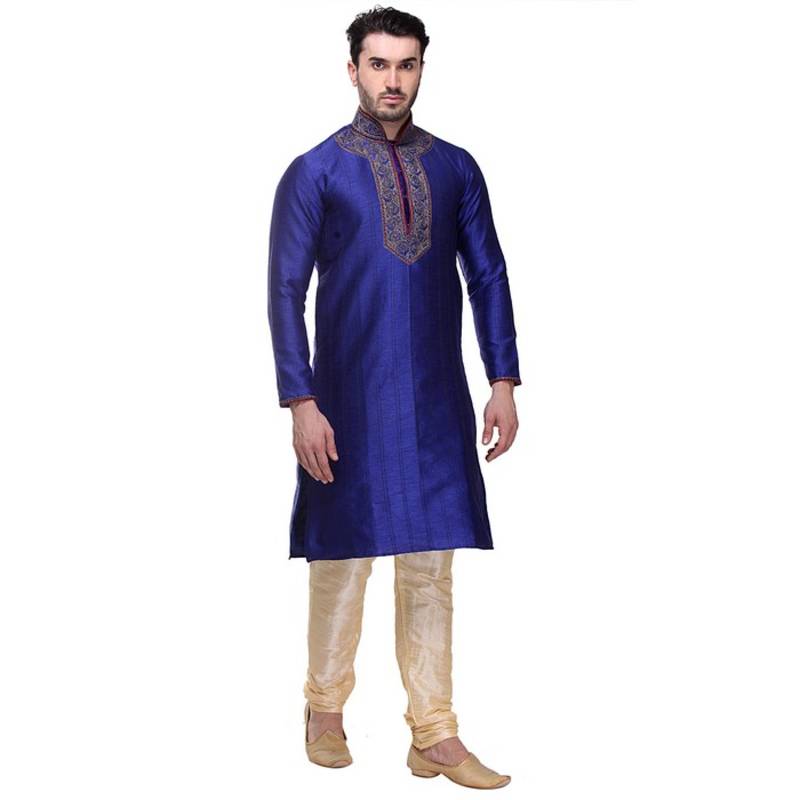 Indian Poshakh Kurta Pajama  Machine Work With Threading