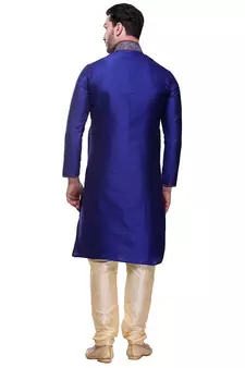 Indian Poshakh Kurta Pajama  Machine Work With Threading
