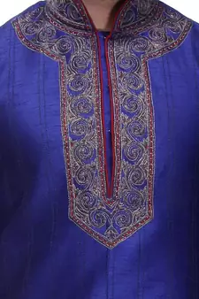 Indian Poshakh Kurta Pajama  Machine Work With Threading