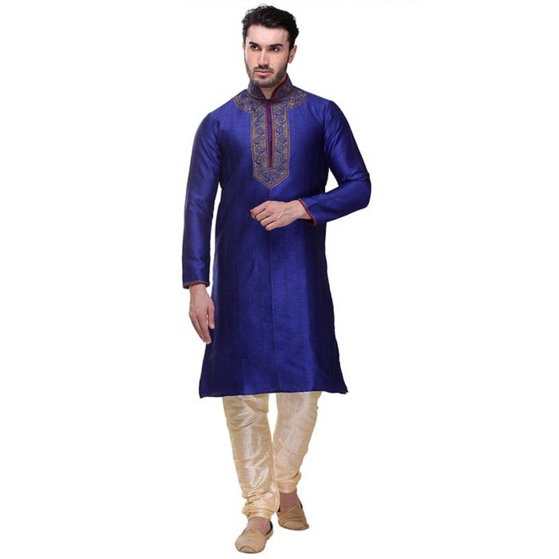 Indian Poshakh Kurta Pajama  Machine Work With Threading