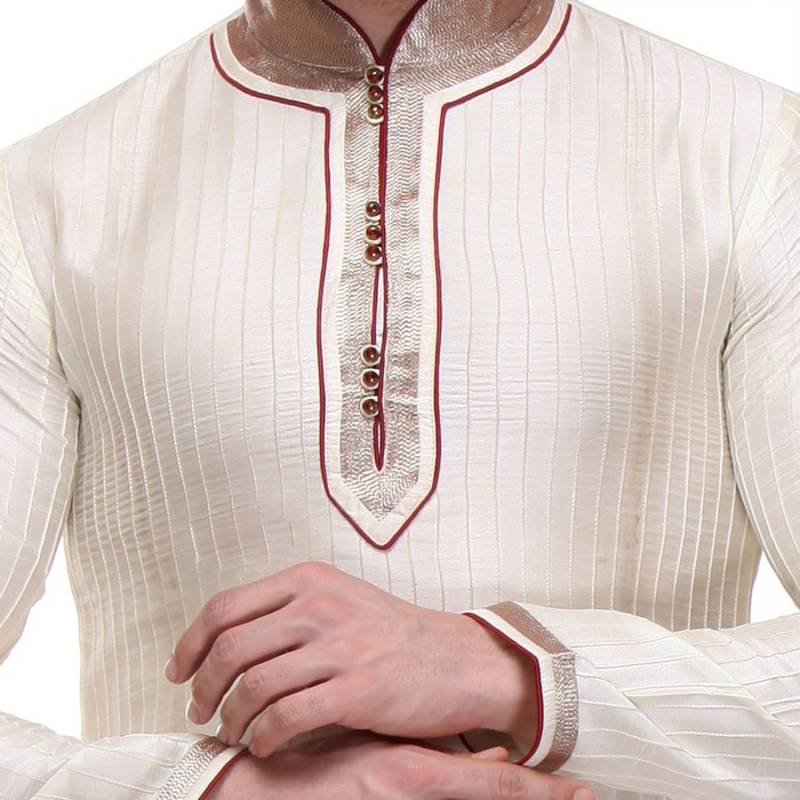 Indian Poshakh Kurta Pajama  Pinteach Wit Fancy Potli Button