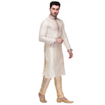 Indian Poshakh Kurta Pajama  Pinteach Wit Fancy Potli Button 4