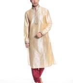 Indian Poshakh Kurta Pajama Pintuck Threading Work
