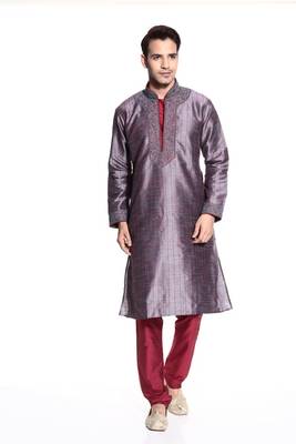 Indian Poshakh Kurta Pajama Threading ,Machine And Hand Work 1