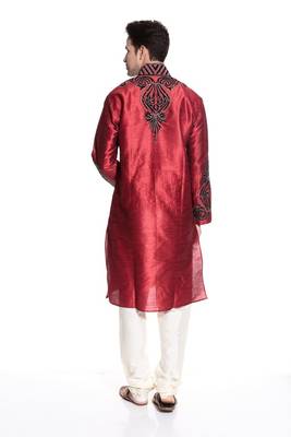 Indian Poshakh Kurta Pajama Threading And Machine Work 1