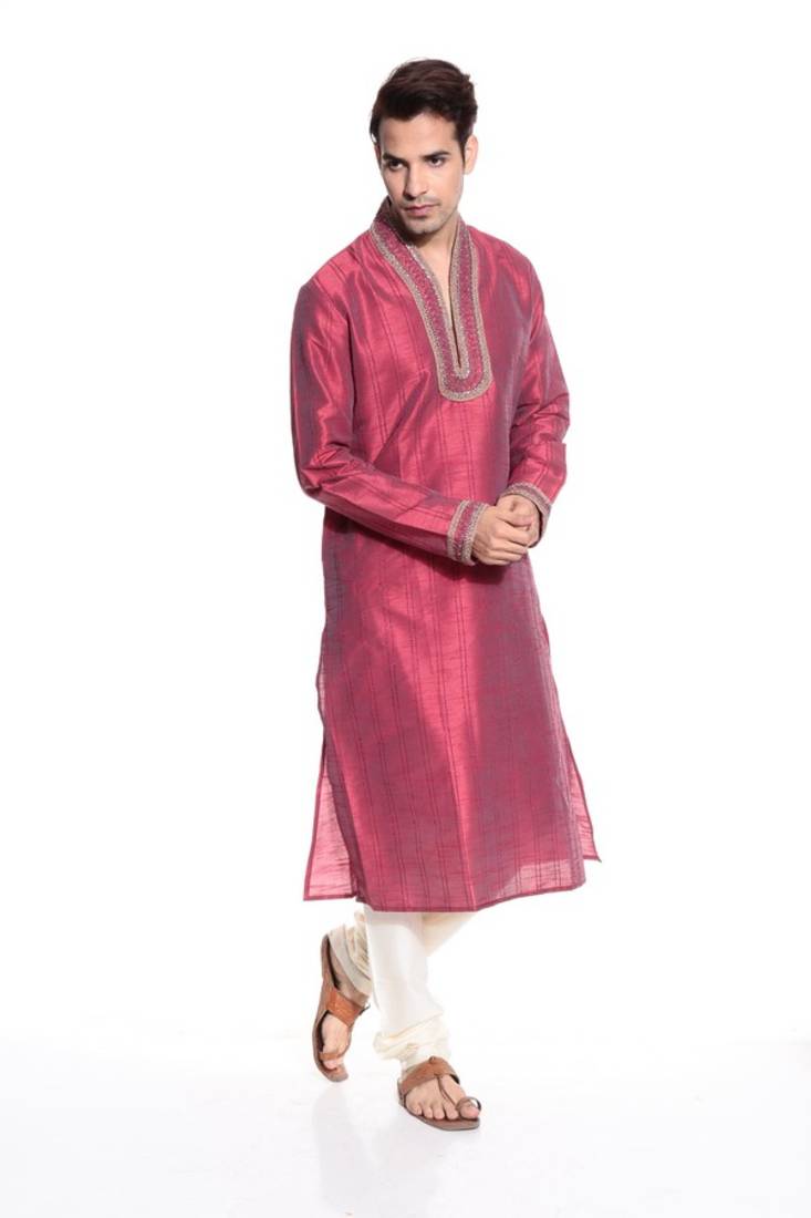 Indian Poshakh Kurta Pajama Threading Dori And Hand Work