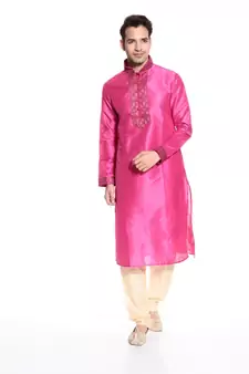 Indian Poshakh Kurta Pajama Threading Patch Work