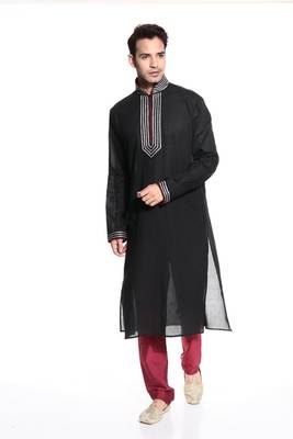 Indian Poshakh Kurta Pajama Threading Patch Work 1