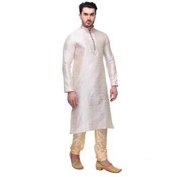 Indian Poshakh Kurta Pajama Threading With Fancy Potli Button 1