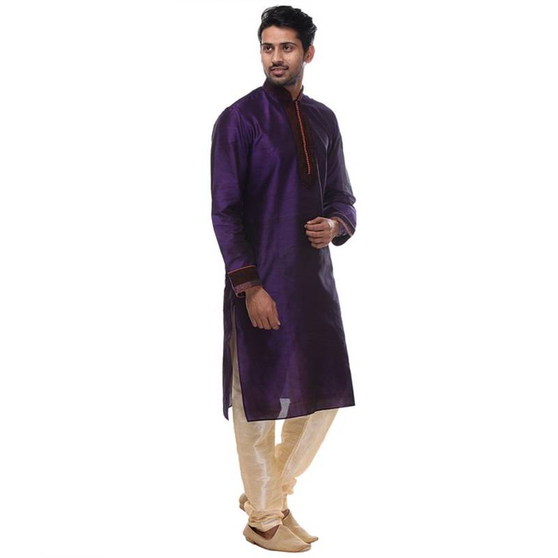 Indian Poshakh Kurta Pajama Threading With Fancy Potli Button