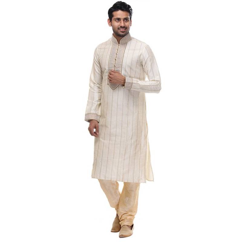 Indian Poshakh Kurta Pajama Threading With Patch Work