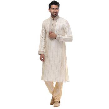 Indian Poshakh Kurta Pajama Threading With Patch Work 1