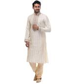 Indian Poshakh Kurta Pajama Threading With Patch Work