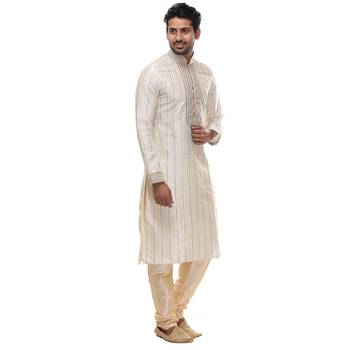 Indian Poshakh Kurta Pajama Threading With Patch Work 3