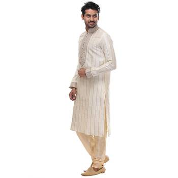 Indian Poshakh Kurta Pajama Threading With Patch Work 4