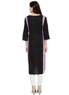 Pink printed cotton kurtas-and-kurtis 2