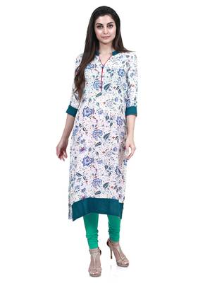 Multicolor printed rayon kurtas-and-kurtis 1
