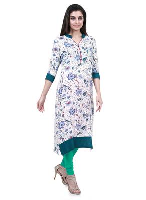 Multicolor printed rayon kurtas-and-kurtis 3