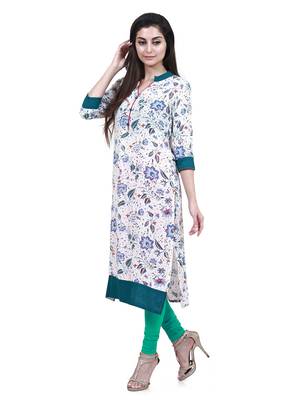 Multicolor printed rayon kurtas-and-kurtis 4