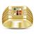925 Silver Multi Color Stone Navratna Fortune Finger Ring( it's Called Lucky Ring) For Men