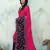 Pink embroidered silk saree with blouse