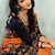 Orange embroidered silk saree with blouse