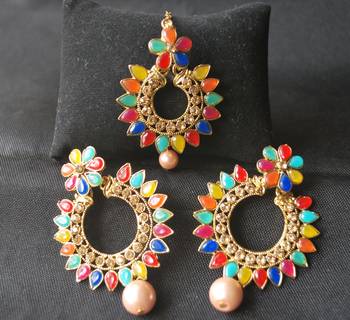 Gold pearl jewellery-combo 1