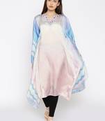 PURPLE Printed Satin Designer kaftan