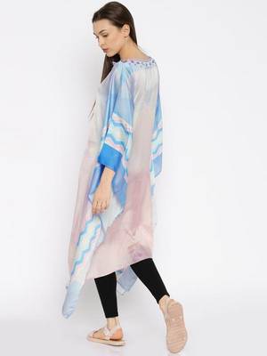 PURPLE Printed Satin Designer kaftan 3
