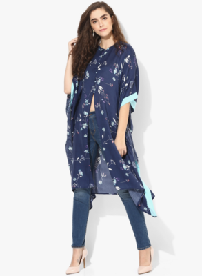Blue Printed Viscose  Designer kaftan 1