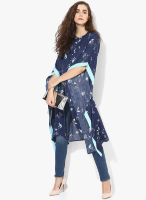 Blue Printed Viscose  Designer kaftan 2