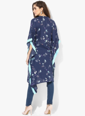 Blue Printed Viscose  Designer kaftan 3